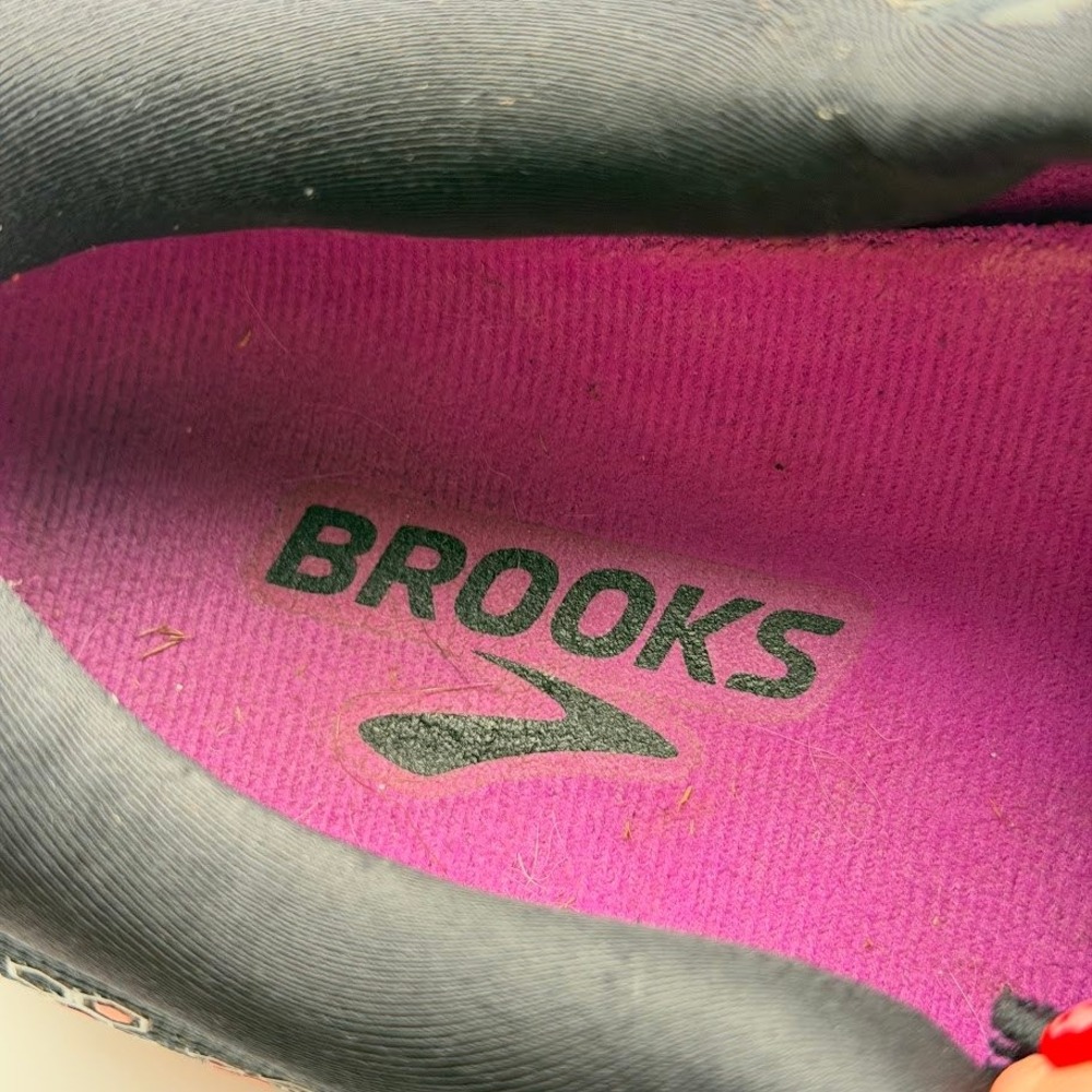 Brooks Glycerin 17 Running Shoes Womens 10.5 Narrow Black Purple Coral Lace Up - Picture 9 of 11